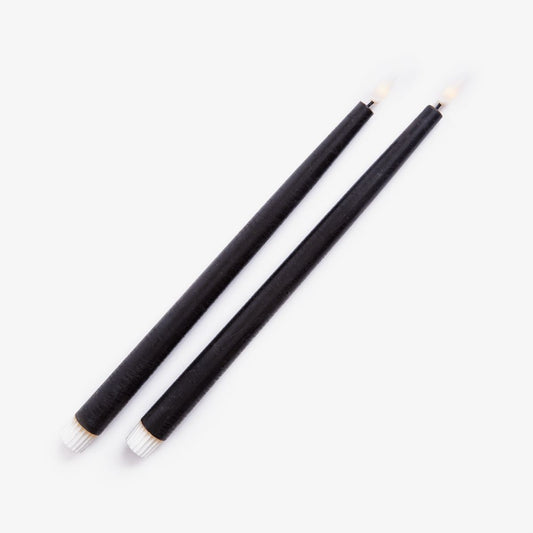 Noir LED Dinner Candle Pair